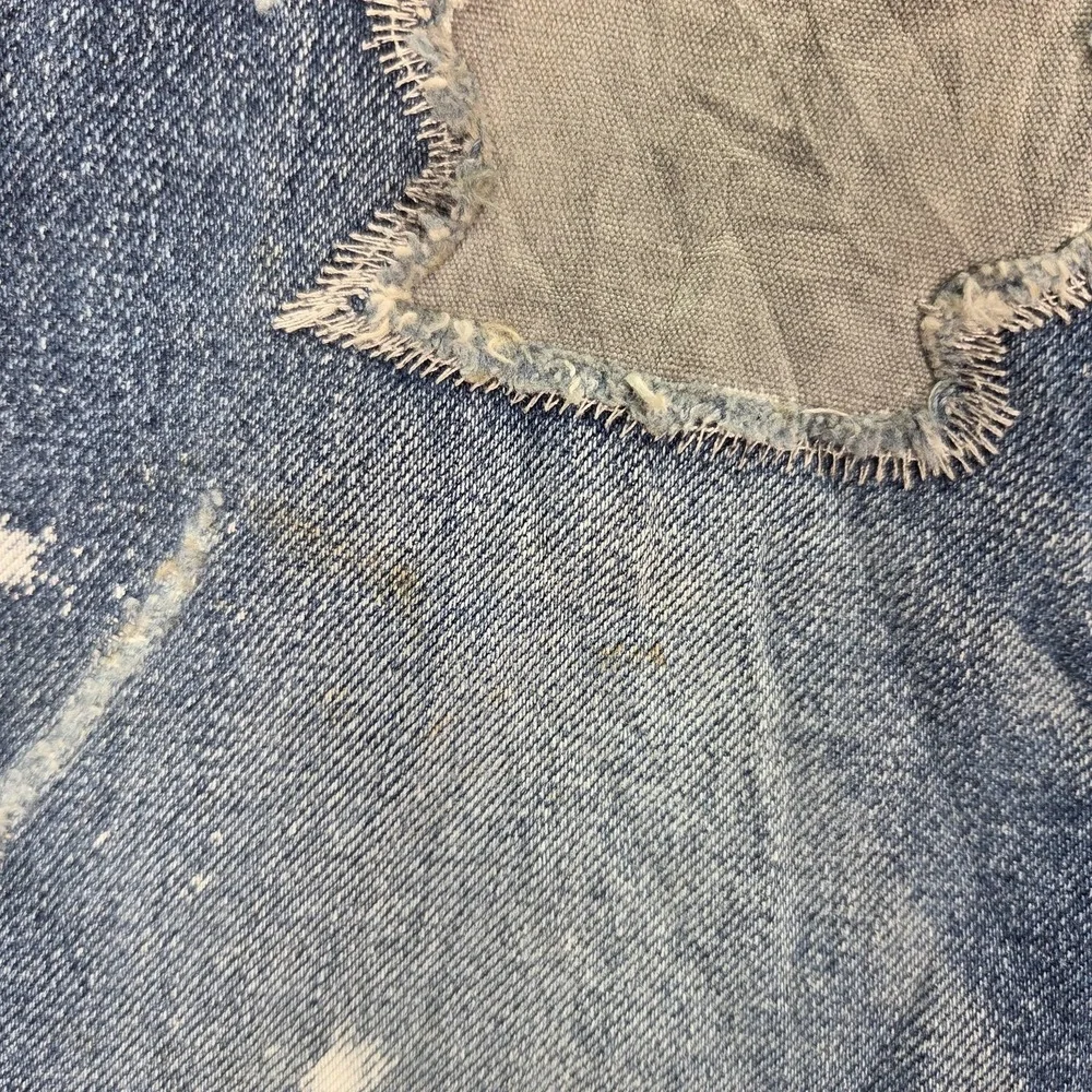 Levis‎ Jeans Mens Selvedge Straight Whiskers Honeycomb Paint Splatter Fits 30x32